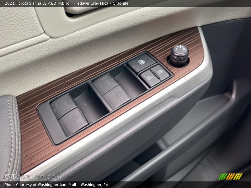 Predawn Gray Mica / Graphite 2021 Toyota Sienna LE AWD Hybrid