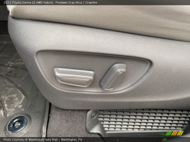 Predawn Gray Mica / Graphite 2021 Toyota Sienna LE AWD Hybrid