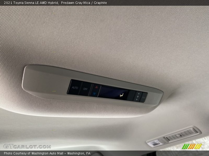 Predawn Gray Mica / Graphite 2021 Toyota Sienna LE AWD Hybrid