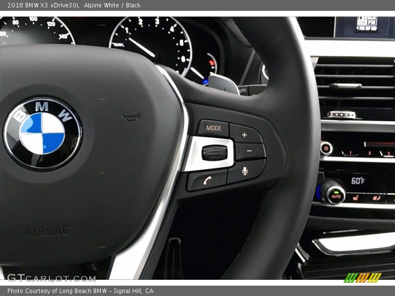 Alpine White / Black 2018 BMW X3 xDrive30i