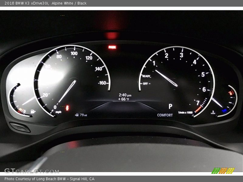 Alpine White / Black 2018 BMW X3 xDrive30i