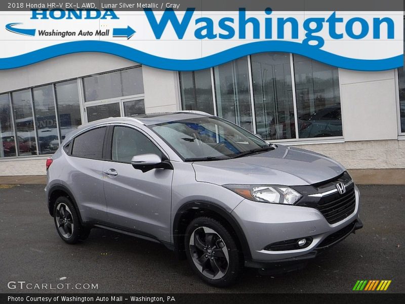Lunar Silver Metallic / Gray 2018 Honda HR-V EX-L AWD