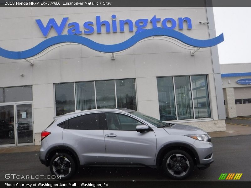 Lunar Silver Metallic / Gray 2018 Honda HR-V EX-L AWD