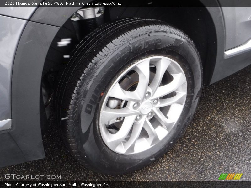 Machine Gray / Espresso/Gray 2020 Hyundai Santa Fe SE AWD