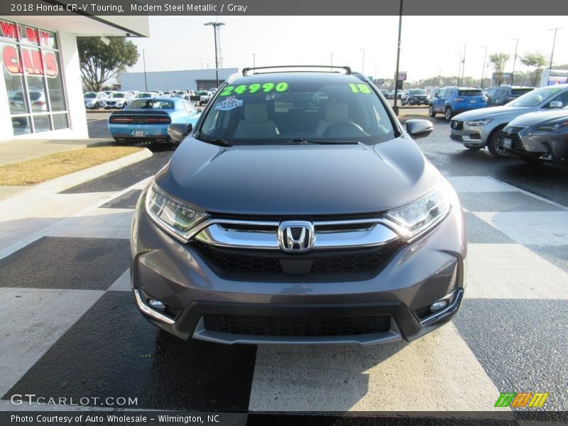 Modern Steel Metallic / Gray 2018 Honda CR-V Touring