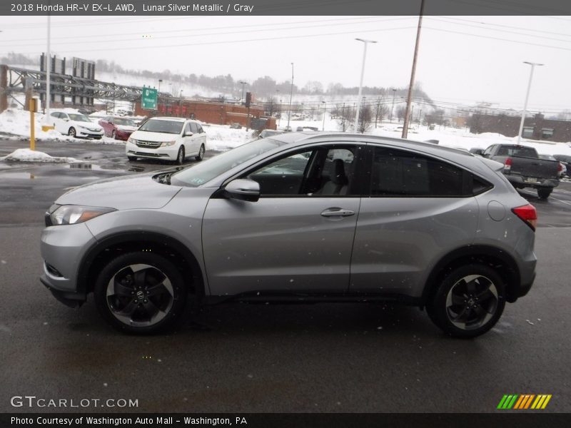 Lunar Silver Metallic / Gray 2018 Honda HR-V EX-L AWD