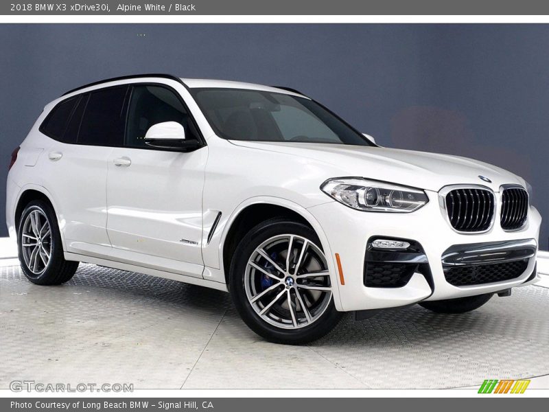 Alpine White / Black 2018 BMW X3 xDrive30i