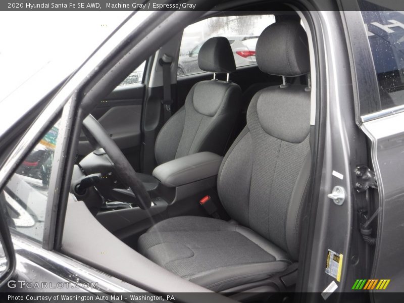 Machine Gray / Espresso/Gray 2020 Hyundai Santa Fe SE AWD