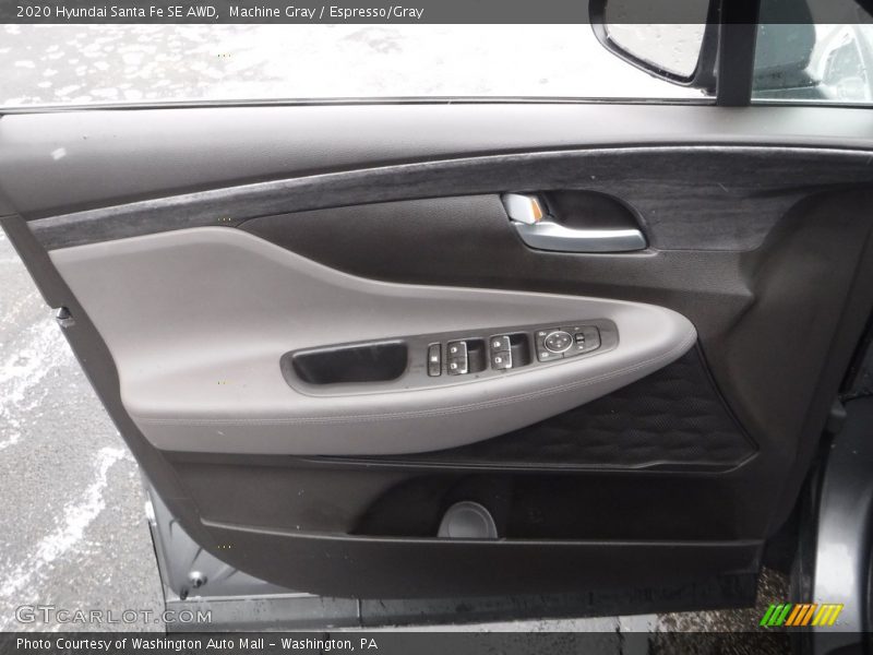 Machine Gray / Espresso/Gray 2020 Hyundai Santa Fe SE AWD