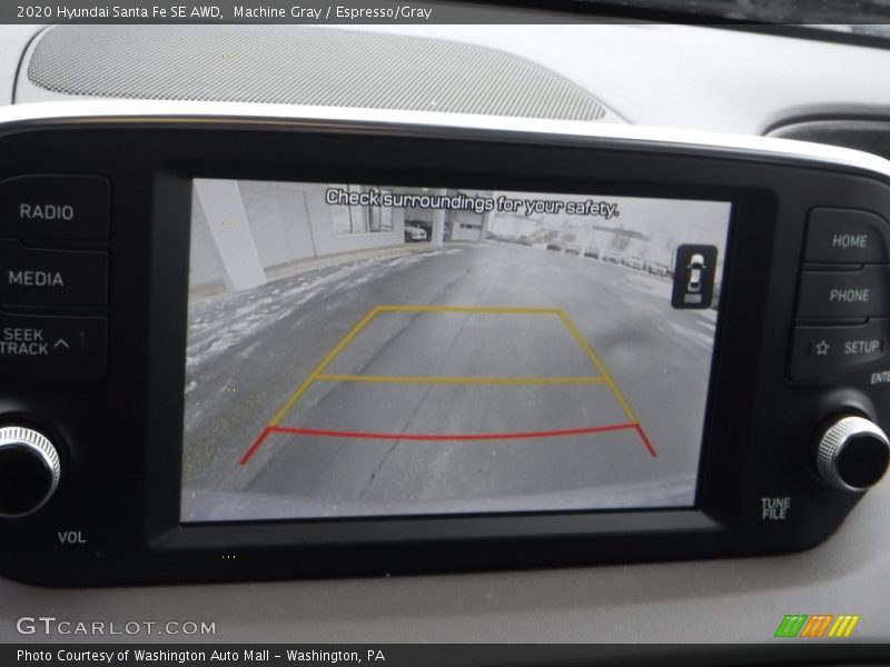 Machine Gray / Espresso/Gray 2020 Hyundai Santa Fe SE AWD