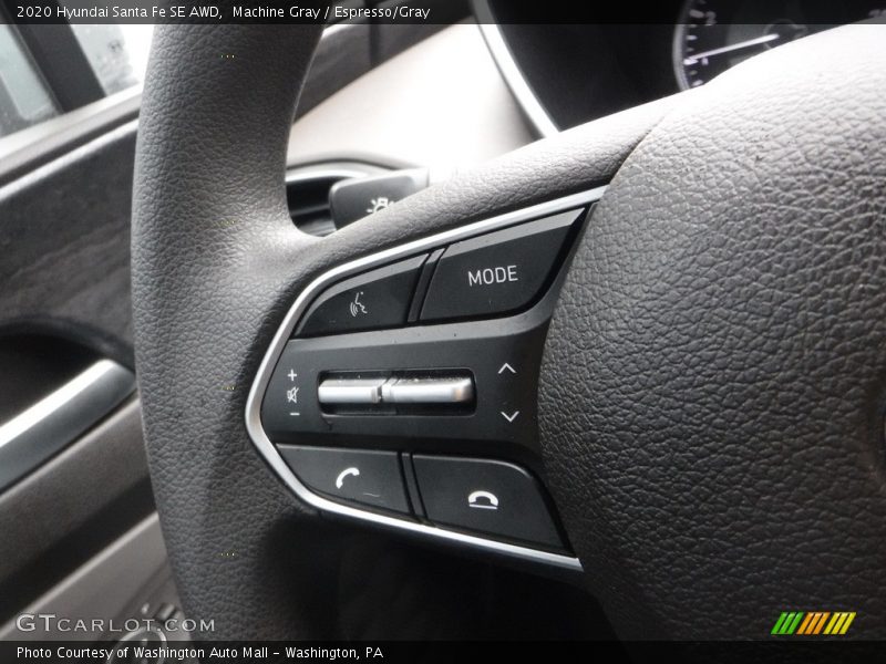 Machine Gray / Espresso/Gray 2020 Hyundai Santa Fe SE AWD