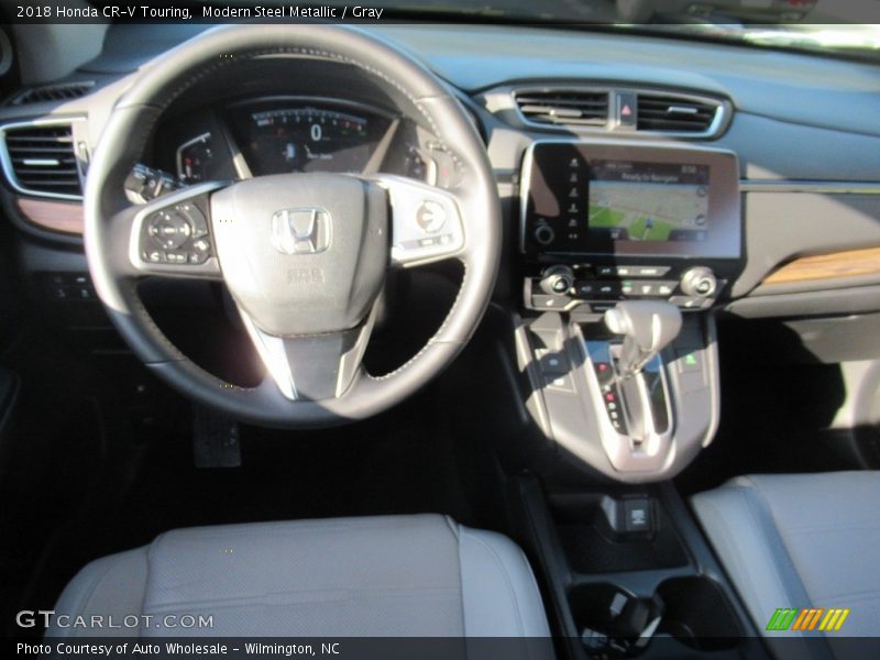 Modern Steel Metallic / Gray 2018 Honda CR-V Touring