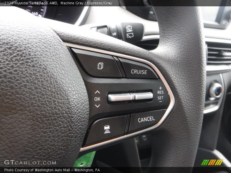 Machine Gray / Espresso/Gray 2020 Hyundai Santa Fe SE AWD