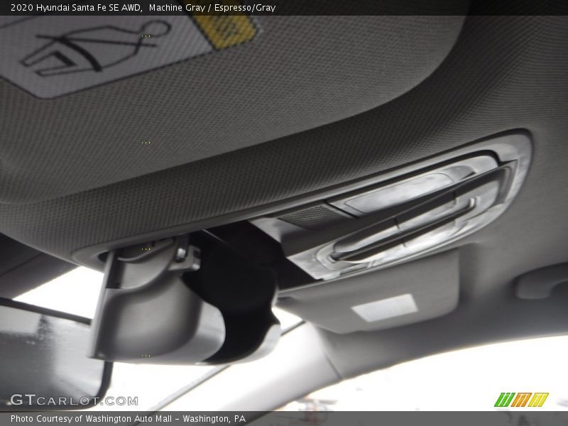 Machine Gray / Espresso/Gray 2020 Hyundai Santa Fe SE AWD