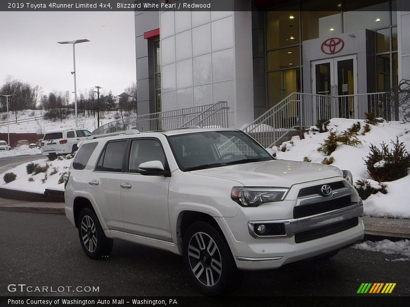 Blizzard White Pearl / Redwood 2019 Toyota 4Runner Limited 4x4