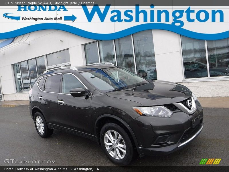 Midnight Jade / Charcoal 2015 Nissan Rogue SV AWD