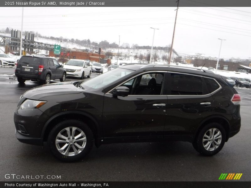 Midnight Jade / Charcoal 2015 Nissan Rogue SV AWD