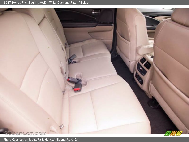 White Diamond Pearl / Beige 2017 Honda Pilot Touring AWD
