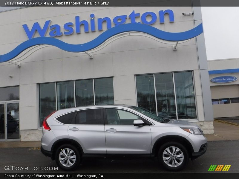 Alabaster Silver Metallic / Gray 2012 Honda CR-V EX 4WD