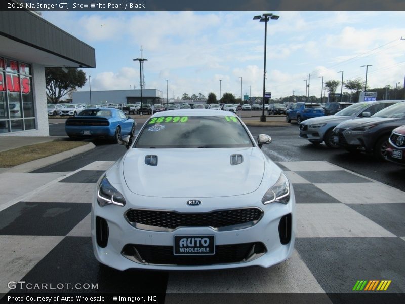Snow White Pearl / Black 2019 Kia Stinger GT