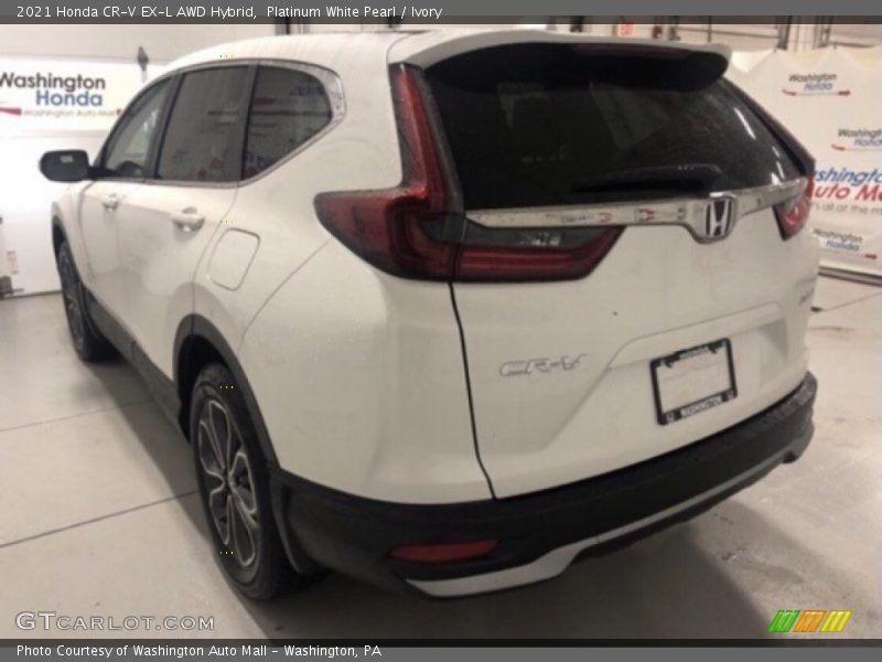 Platinum White Pearl / Ivory 2021 Honda CR-V EX-L AWD Hybrid