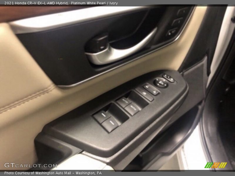 Platinum White Pearl / Ivory 2021 Honda CR-V EX-L AWD Hybrid