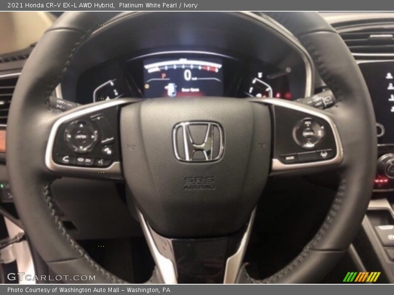 Platinum White Pearl / Ivory 2021 Honda CR-V EX-L AWD Hybrid