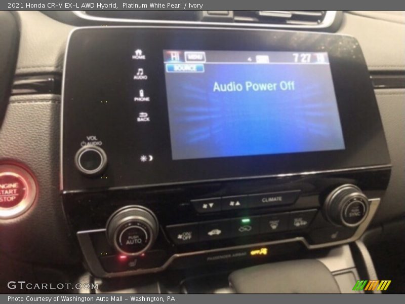 Platinum White Pearl / Ivory 2021 Honda CR-V EX-L AWD Hybrid