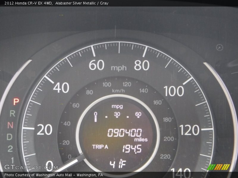Alabaster Silver Metallic / Gray 2012 Honda CR-V EX 4WD