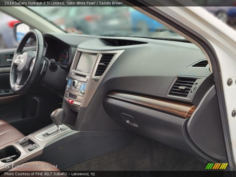 Satin White Pearl / Saddle Brown 2014 Subaru Outback 2.5i Limited