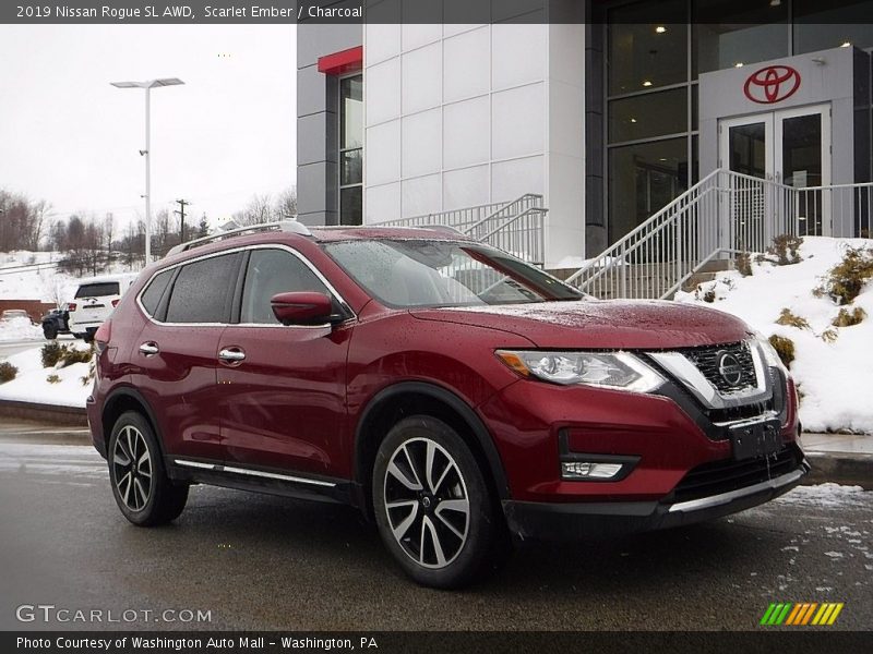Scarlet Ember / Charcoal 2019 Nissan Rogue SL AWD