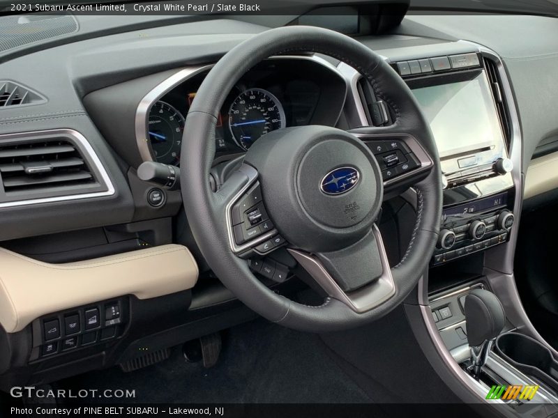 Crystal White Pearl / Slate Black 2021 Subaru Ascent Limited