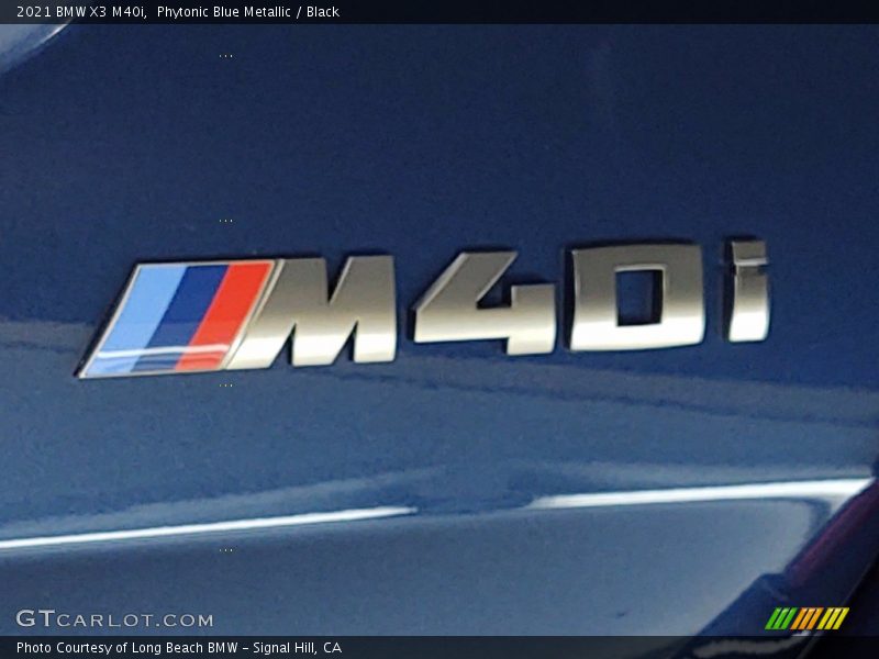 Phytonic Blue Metallic / Black 2021 BMW X3 M40i