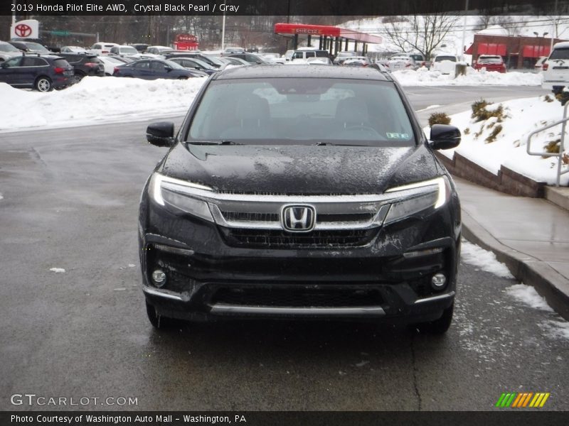 Crystal Black Pearl / Gray 2019 Honda Pilot Elite AWD