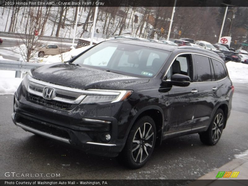 Crystal Black Pearl / Gray 2019 Honda Pilot Elite AWD