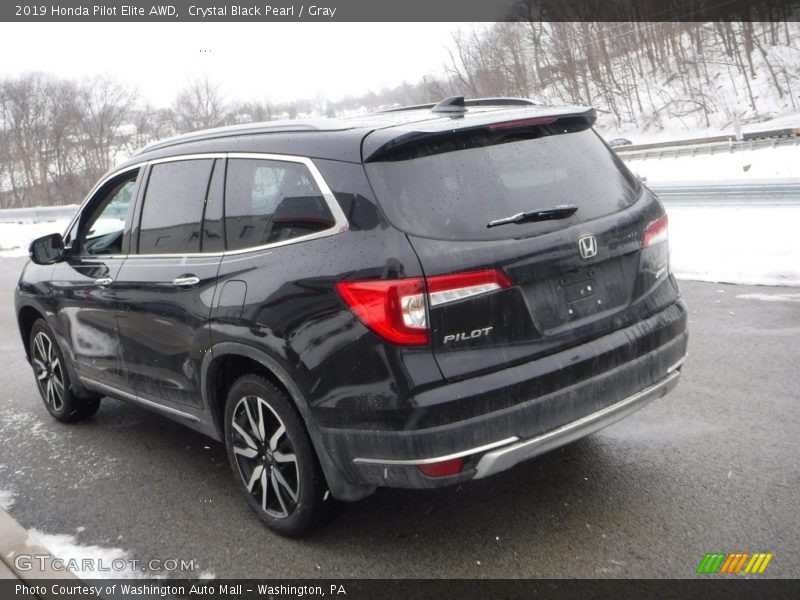 Crystal Black Pearl / Gray 2019 Honda Pilot Elite AWD