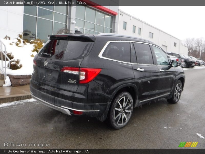 Crystal Black Pearl / Gray 2019 Honda Pilot Elite AWD
