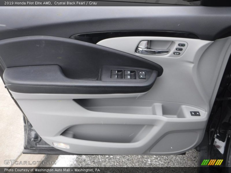Crystal Black Pearl / Gray 2019 Honda Pilot Elite AWD