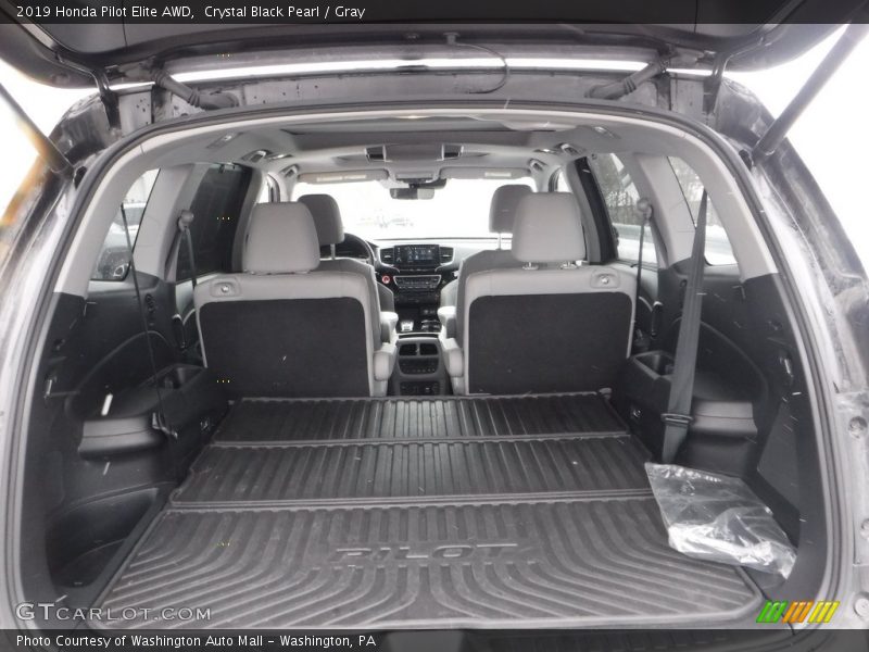 Crystal Black Pearl / Gray 2019 Honda Pilot Elite AWD