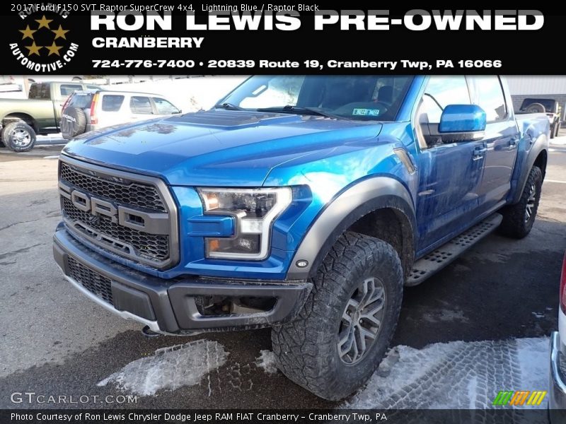 Lightning Blue / Raptor Black 2017 Ford F150 SVT Raptor SuperCrew 4x4
