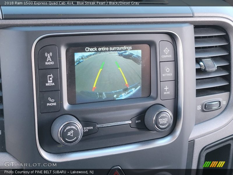 Blue Streak Pearl / Black/Diesel Gray 2018 Ram 1500 Express Quad Cab 4x4