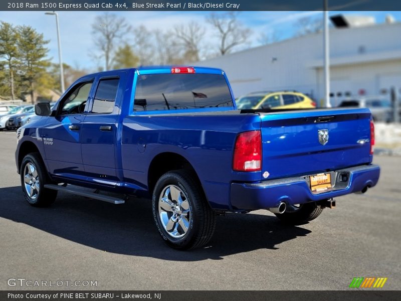 Blue Streak Pearl / Black/Diesel Gray 2018 Ram 1500 Express Quad Cab 4x4