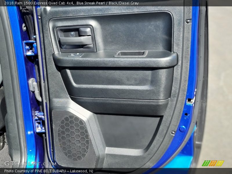Blue Streak Pearl / Black/Diesel Gray 2018 Ram 1500 Express Quad Cab 4x4