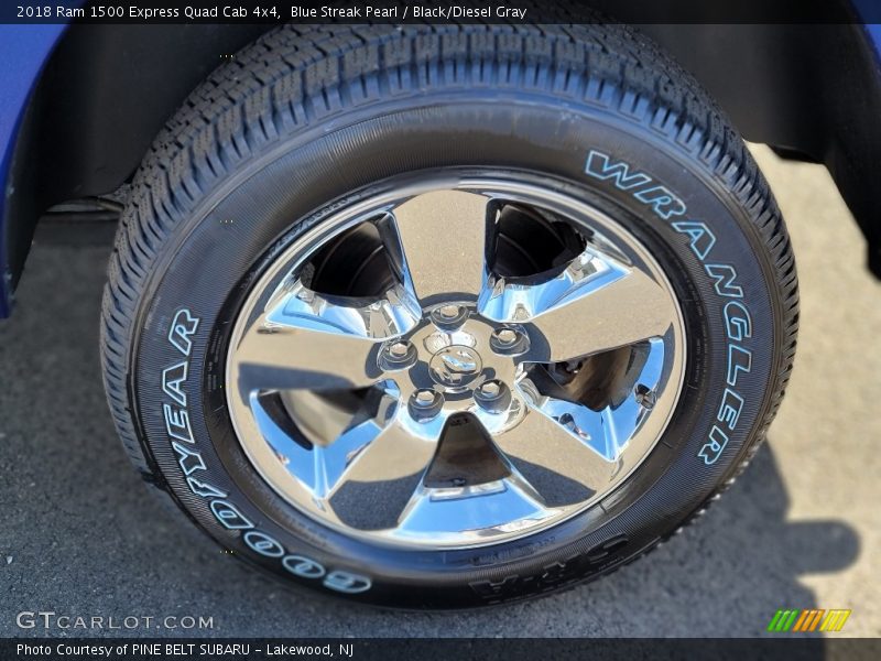 Blue Streak Pearl / Black/Diesel Gray 2018 Ram 1500 Express Quad Cab 4x4