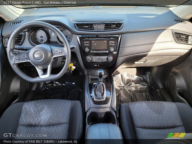 Gun Metallic / Charcoal 2017 Nissan Rogue S AWD