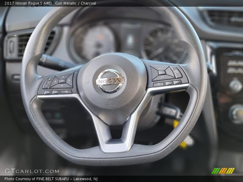 Gun Metallic / Charcoal 2017 Nissan Rogue S AWD