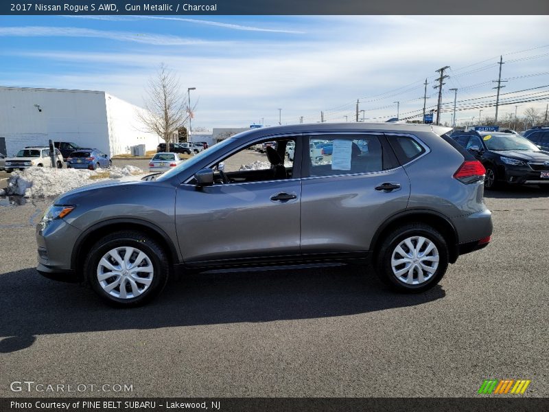Gun Metallic / Charcoal 2017 Nissan Rogue S AWD