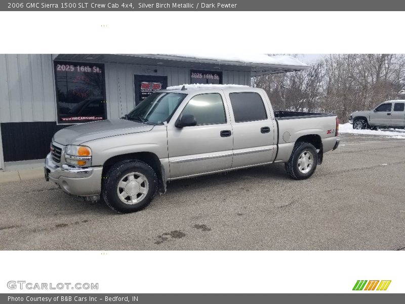 Silver Birch Metallic / Dark Pewter 2006 GMC Sierra 1500 SLT Crew Cab 4x4