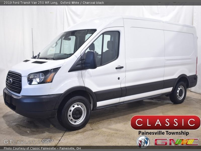 Oxford White / Charcoal black 2019 Ford Transit Van 250 MR Long