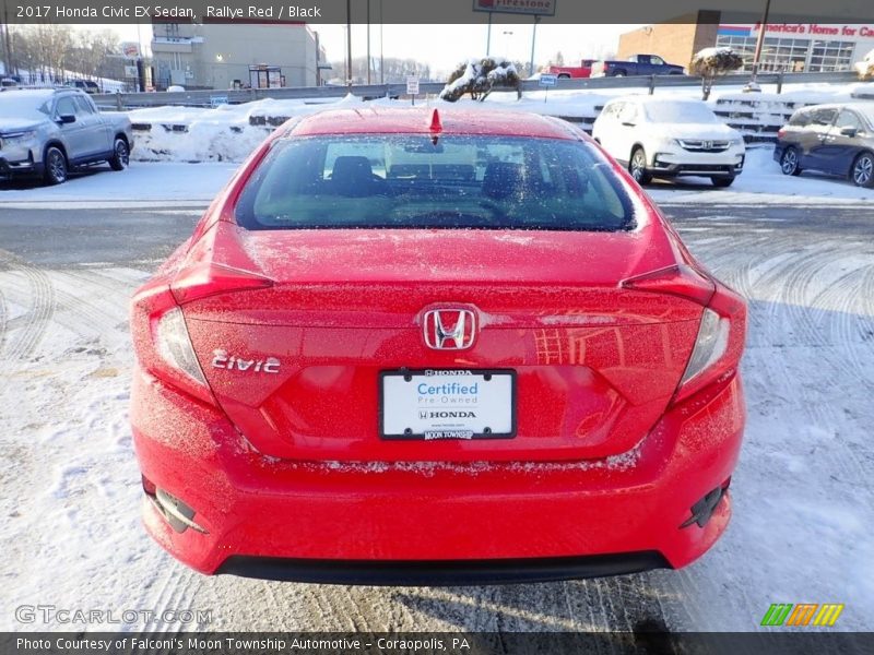 Rallye Red / Black 2017 Honda Civic EX Sedan